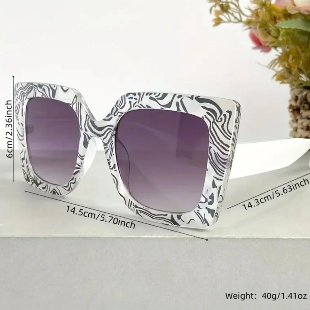 Black & White Oversized Sunglasses